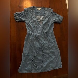 Madewell Denim Wrap Dress Elsworth Wash Small